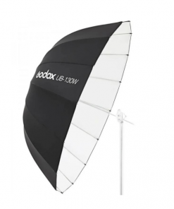 Godox Paraguas parab negro y blanco UB-130W ladeado