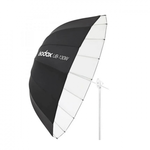 Godox Paraguas parab negro y blanco UB-130W ladeado