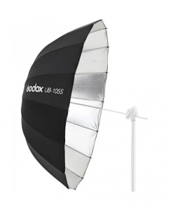 Godox Paraguas parab negro y plateado UB-105S ladeado