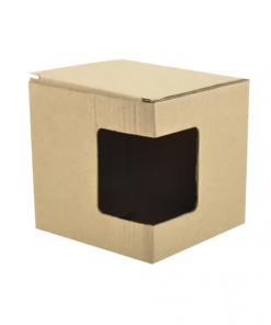 Caja Kraft con ventana para taza 2