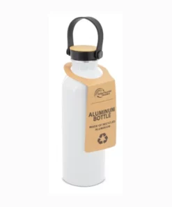 Botella Aluminio Reciclado 550ml con tapon bambu 1