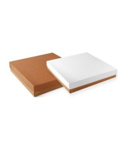 Caja cartón con tapa Kraft o Blanco